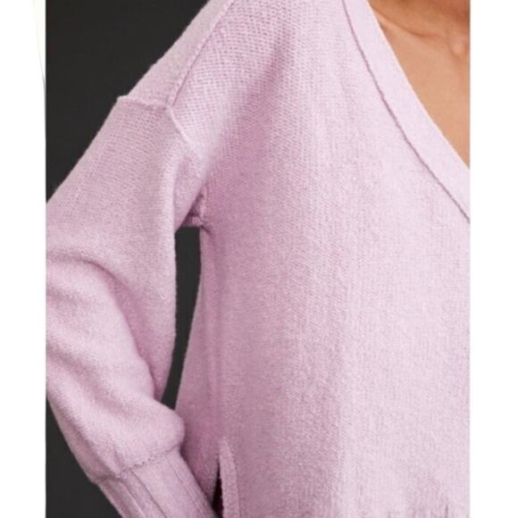 Anthropologie Pilcro Oversized Deep V-Neck Sweater Lilac Lavender Purple XXS - Picture 3 of 15